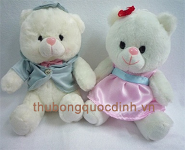 Gấu đôi mặc đầm